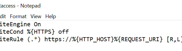 How To: Redirecting HTTP to HTTPS with .htaccess