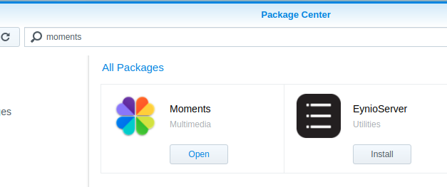 How To: Setting up the new Synology NAS Moments Package