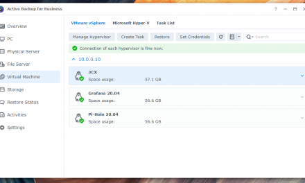 How-To: Backing up VMware ESXI with synology active backup for business