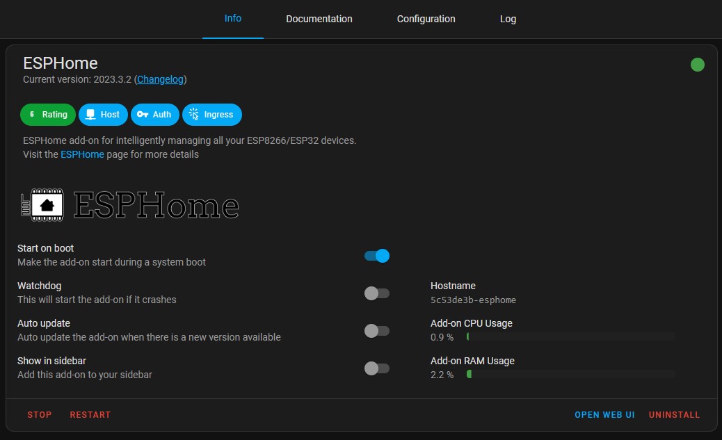 Project Ultrasonic ESP32 tank water sensor Home Assistant Jarrod's