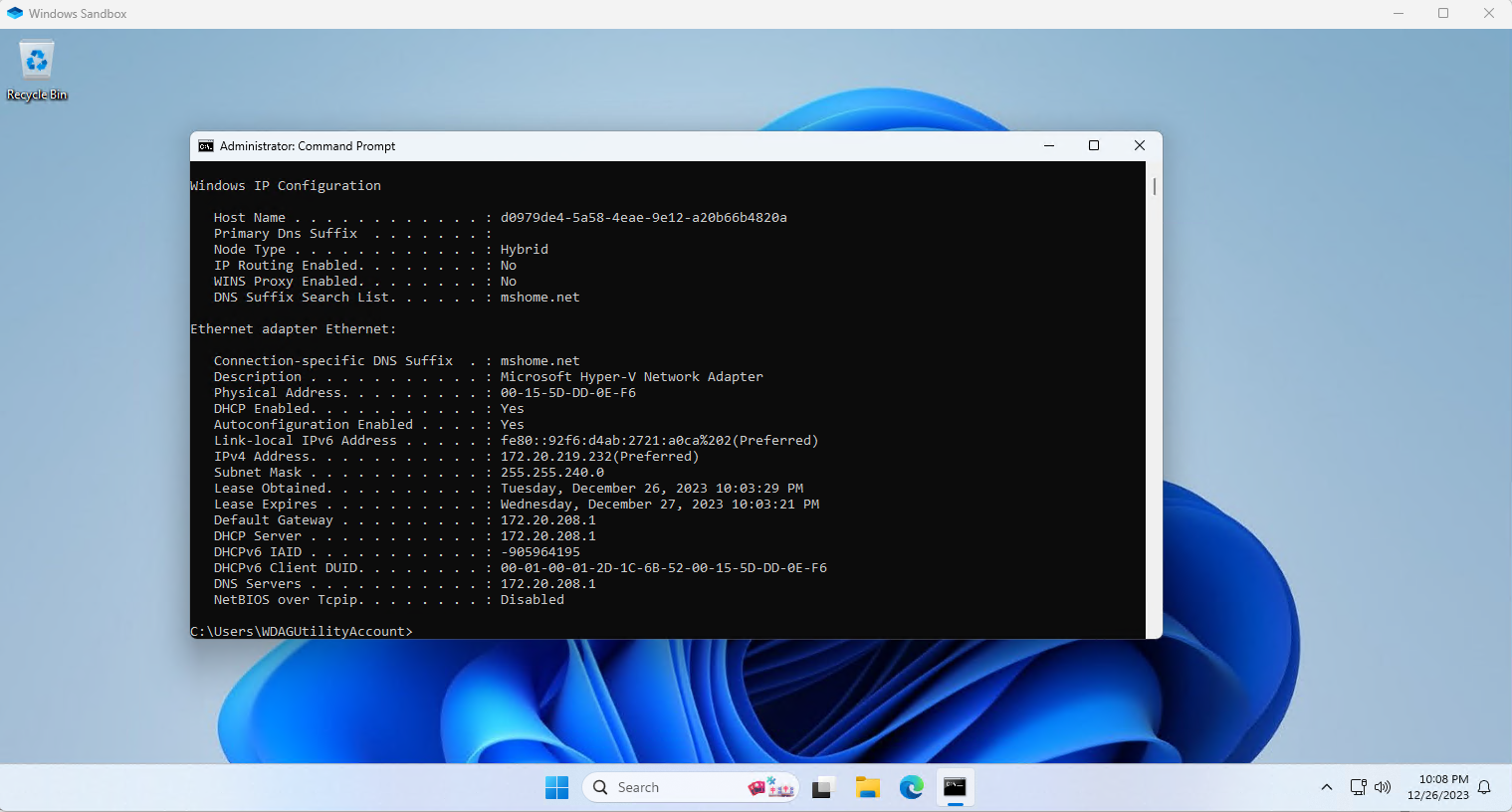 Tip: Windows sandbox for easy testing - Jarrod's Tech